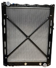 09096 Black Powder Coated, Framed Radiator - Volvo 2007-2018 + Mack