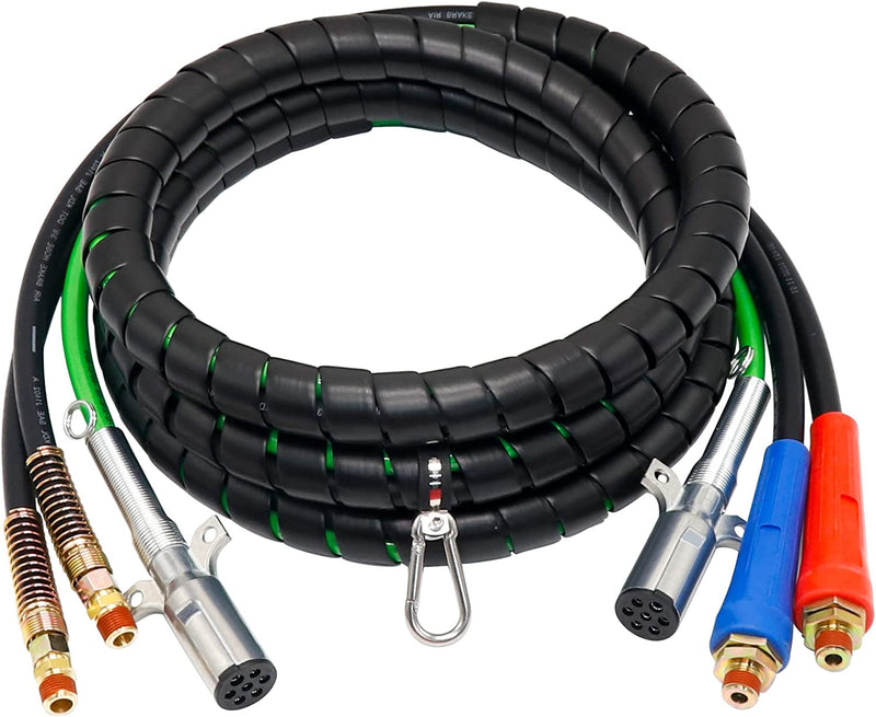00320 3-in-1 Rubber Air Hose Electrical Cable Wrap 12" Air Line Hose