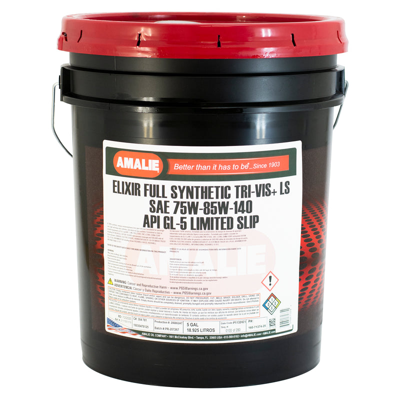 45922 Elixir Full Synthetic TRI-VIS+ LS SAE 75W-85W-140 API GL-5 Limited Slip (5 GAL)